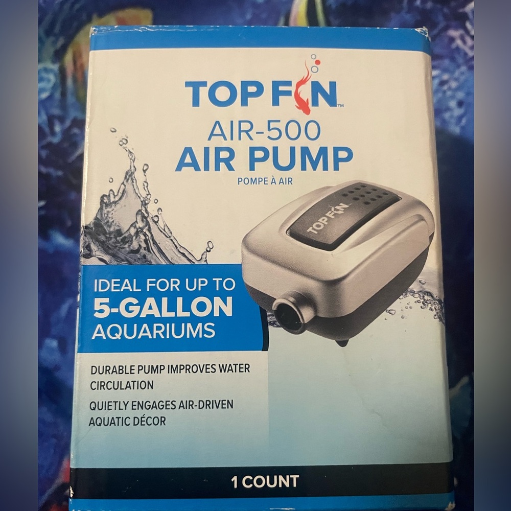 Top Fin Air-500 Air Pump for Up to 5-gallon Aquariums TF-18-205600 NEW